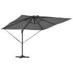 vidaXL Sonnenschirm mit LED-Lichtleisten Anthrazit 286 x 284 x 270 cm