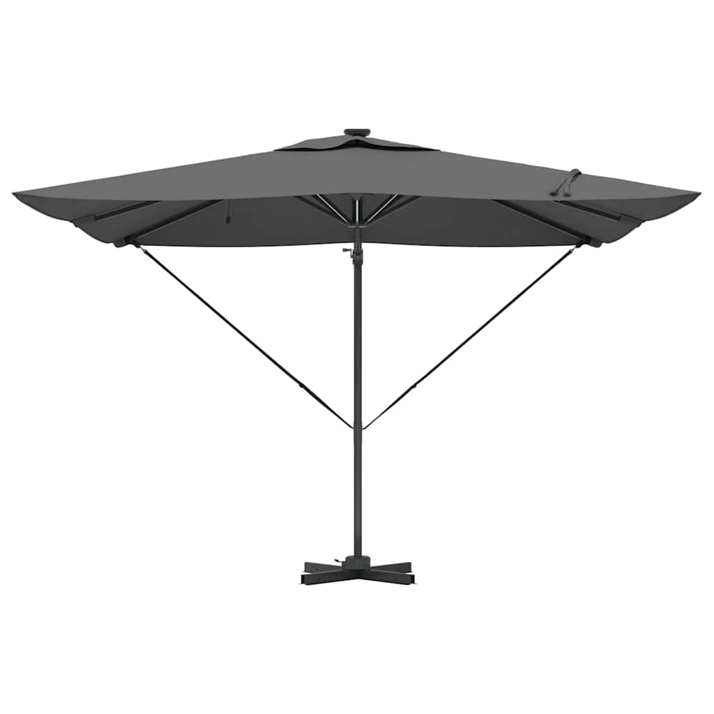 vidaXL Sonnenschirm mit LED-Lichtleisten Anthrazit 286 x 284 x 270 cm
