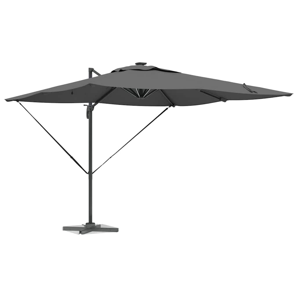 vidaXL Sonnenschirm mit LED-Lichtleisten Anthrazit 286 x 284 x 270 cm