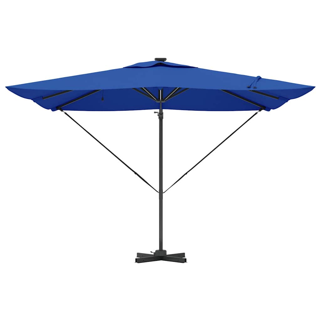 vidaXL Sonnenschirm mit LED-Lichtleisten Azure Blau 286 x 284 x 270 cm