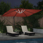 vidaXL Sonnenschirm mit LED-Lichtleisten Terrakotta 286 x 284 x 270 cm