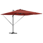 vidaXL Sonnenschirm mit LED-Lichtleisten Terrakotta 286 x 284 x 270 cm