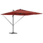 vidaXL Sonnenschirm mit LED-Lichtleisten Terrakotta 286 x 284 x 270 cm