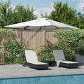 vidaXL Sonnenschirm Sand 352 x 251 x 265 cm Polyester und Aluminium