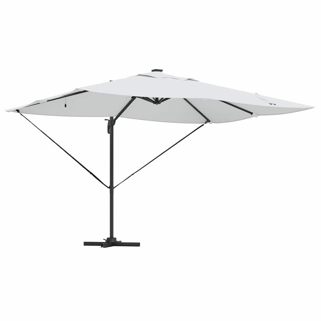 vidaXL Sonnenschirm Sand 352 x 251 x 265 cm Polyester und Aluminium