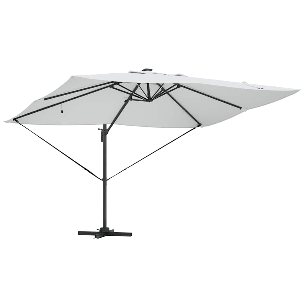 vidaXL Sonnenschirm Sand 352 x 251 x 265 cm Polyester und Aluminium