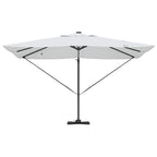 vidaXL Sonnenschirm Sand 352 x 251 x 265 cm Polyester und Aluminium