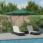 vidaXL Sonnenschirm Grün 352 x 251 x 265 cm Polyester und Aluminium