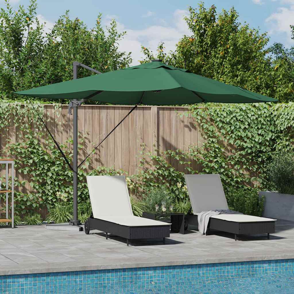 vidaXL Sonnenschirm Grün 352 x 251 x 265 cm Polyester und Aluminium