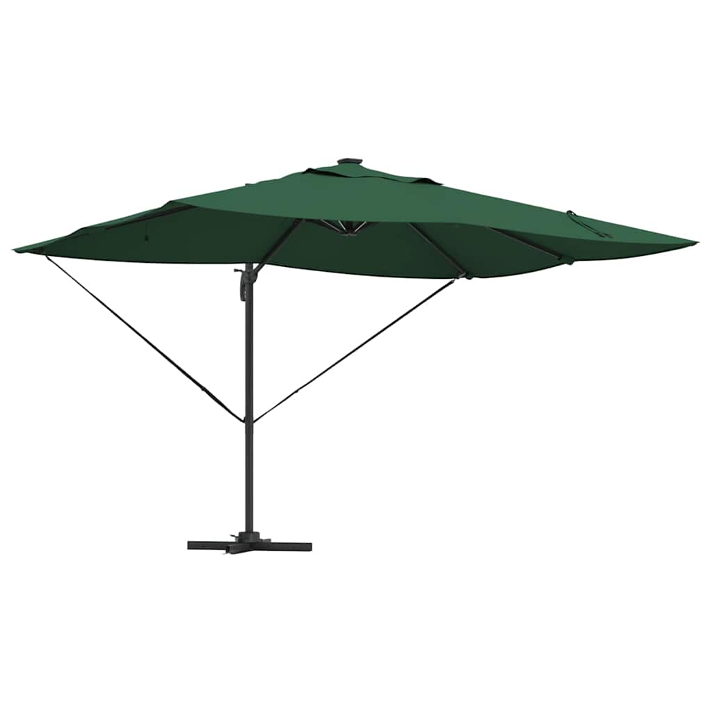 vidaXL Sonnenschirm Grün 352 x 251 x 265 cm Polyester und Aluminium