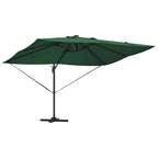 vidaXL Sonnenschirm Grün 352 x 251 x 265 cm Polyester und Aluminium