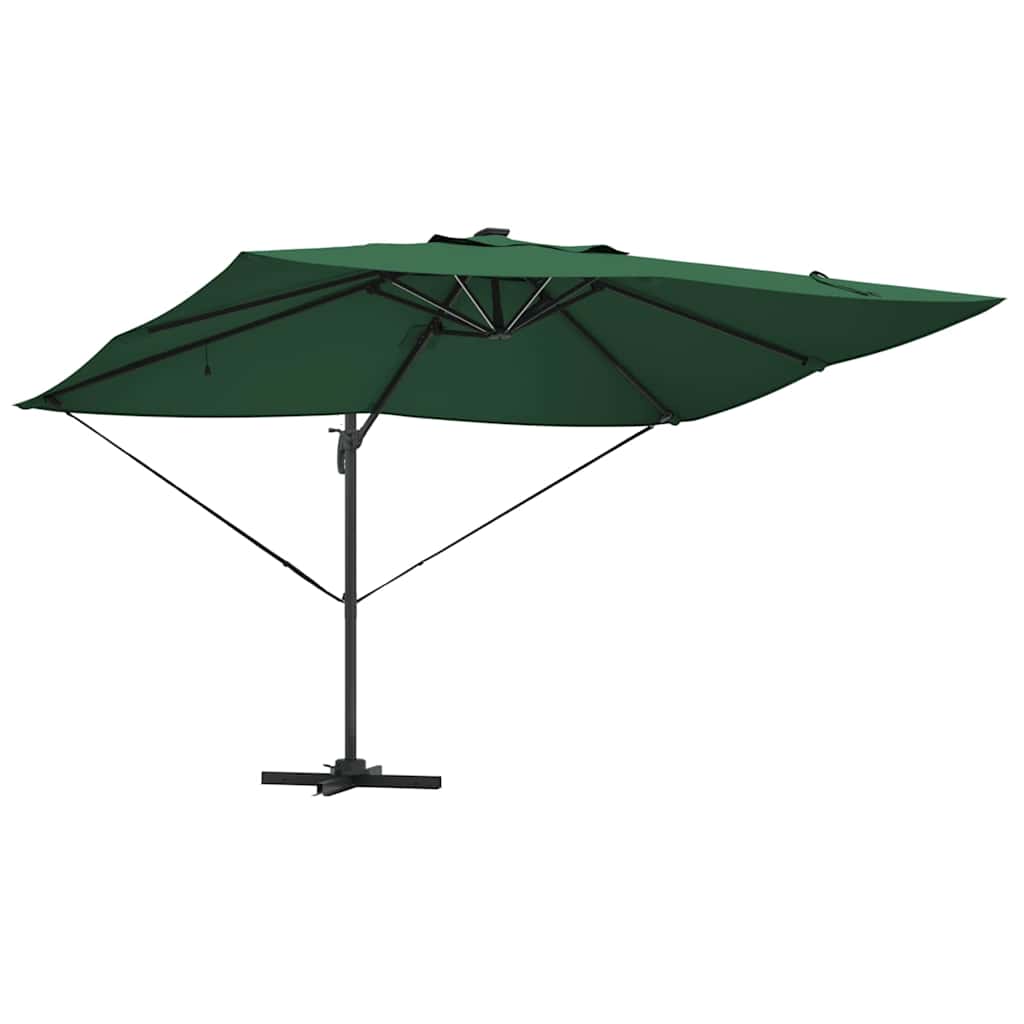 vidaXL Sonnenschirm Grün 352 x 251 x 265 cm Polyester und Aluminium