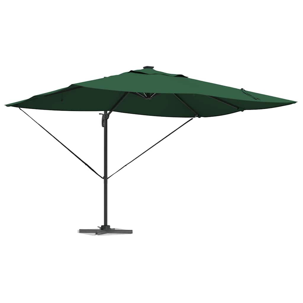 vidaXL Sonnenschirm Grün 352 x 251 x 265 cm Polyester und Aluminium
