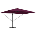 vidaXL Sonnenschirm mit Schloss Bordeauxrot 352 x 251 x 265 cm