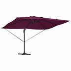 vidaXL Sonnenschirm mit Schloss Bordeauxrot 352 x 251 x 265 cm