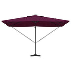 vidaXL Sonnenschirm mit Schloss Bordeauxrot 352 x 251 x 265 cm