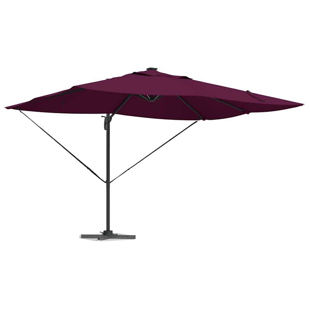 vidaXL Sonnenschirm mit Schloss Bordeauxrot 352 x 251 x 265 cm