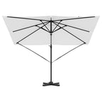 vidaXL Roma Parasol Beige 286 x 284 x 265 cm Aluminium und Polyester