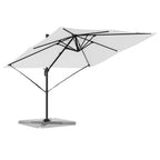 vidaXL Roma Parasol Beige 286 x 284 x 265 cm Aluminium und Polyester
