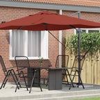 vidaXL Sonnenschirm Terrakotta 351 x 250 x 260 cm