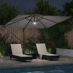 vidaXL Roma Parasol mit LED-Lichtleisten Anthrazit 286 x 284 x 270 cm