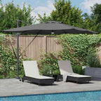 vidaXL Roma Parasol mit LED-Lichtleisten Anthrazit 286 x 284 x 270 cm