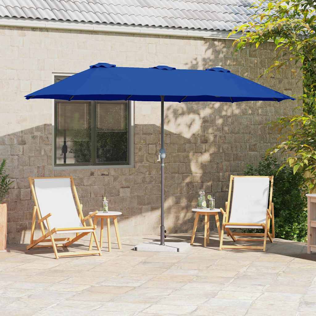 vidaXL Garten-Sonnenschirm Azurblau 248 x 248 x 148 cm
