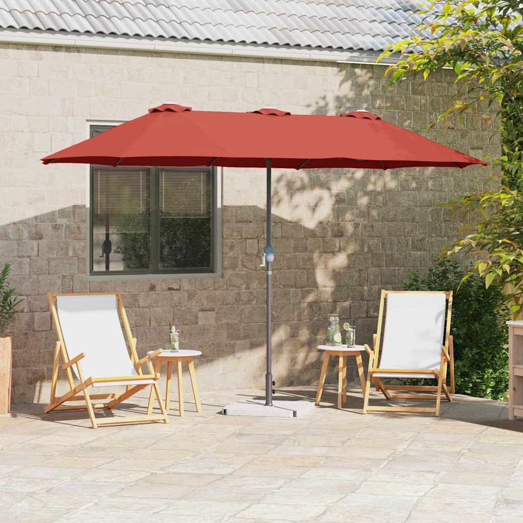vidaXL Garten-Sonnenschirm Terrakotta 248 x 248 x 148 cm