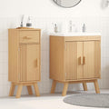 vidaXL Badezimmermöbel-Set mit Regal 2 pcs Braun Massivholz Kiefer