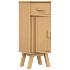 vidaXL Badezimmermöbel-Set mit Regal 3 pcs Braun Massivholz Kiefer