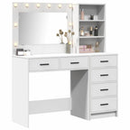vidaXL Schminktisch mit Regal Weiß 78,5 x 41 x 135 cm Holzwerkstoff