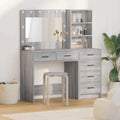 vidaXL Schminktisch Hellgrau 78,5 x 41 x 135 cm Holzwerkstoff