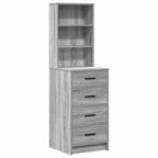 vidaXL Schminktisch Hellgrau 78,5 x 41 x 135 cm Holzwerkstoff