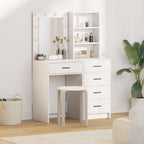 vidaXL Schminktisch 2 pcs Weiß 50 x 41 x 135 cm Holzwerkstoff