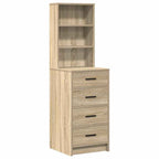 vidaXL Schminktisch mit Schubladen 3 pcs Sonoma-Eiche Holzwerkstoff
