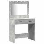vidaXL Schminktisch mit Schubladen 3 pcs Beton Grau Holzwerkstoff