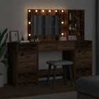 vidaXL Schminktisch 3 pcs Braun 40 x 41 x 135 cm Holzwerkstoff