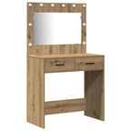 vidaXL Schminktisch mit Schubladen 3 pcs Artisan-Eiche Holzwerkstoff