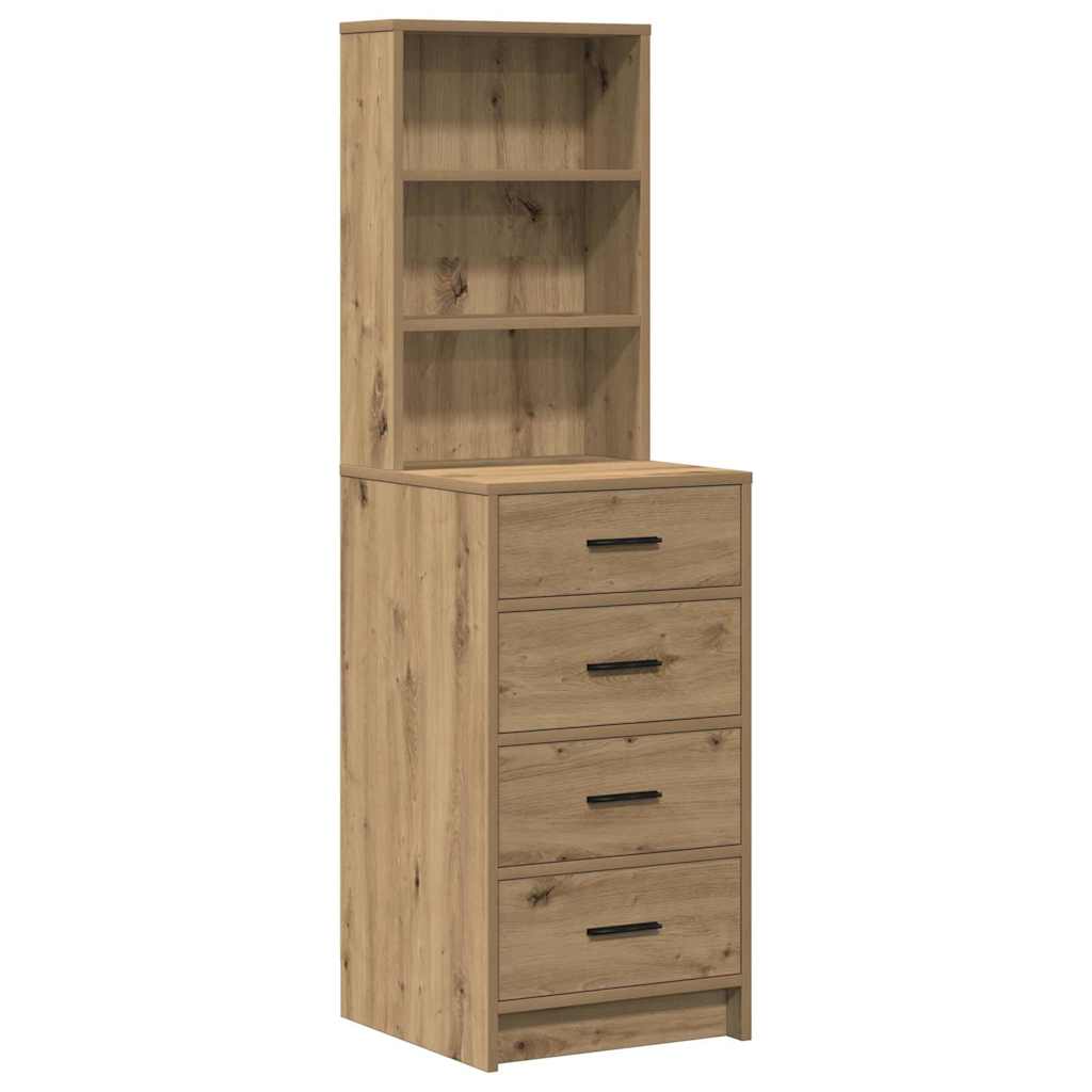 vidaXL Schminktisch mit Schubladen 3 pcs Artisan-Eiche Holzwerkstoff