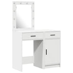 vidaXL Schminktisch mit Tür 2 pcs Weiß 50 x 41 x 135 cm Holzwerkstoff
