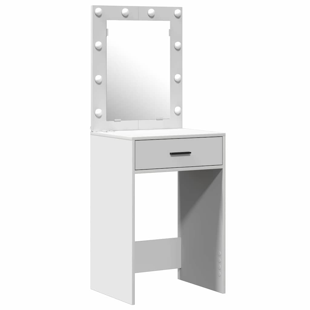 vidaXL Schminktisch mit Tür 2 pcs Weiß 50 x 41 x 135 cm Holzwerkstoff