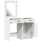 vidaXL Schminktisch mit Tür 2 pcs Weiß 50 x 41 x 135 cm Holzwerkstoff