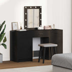 vidaXL Schminktisch mit Tür Schwarz 50 x 41 x 135 cm Holzwerkstoff