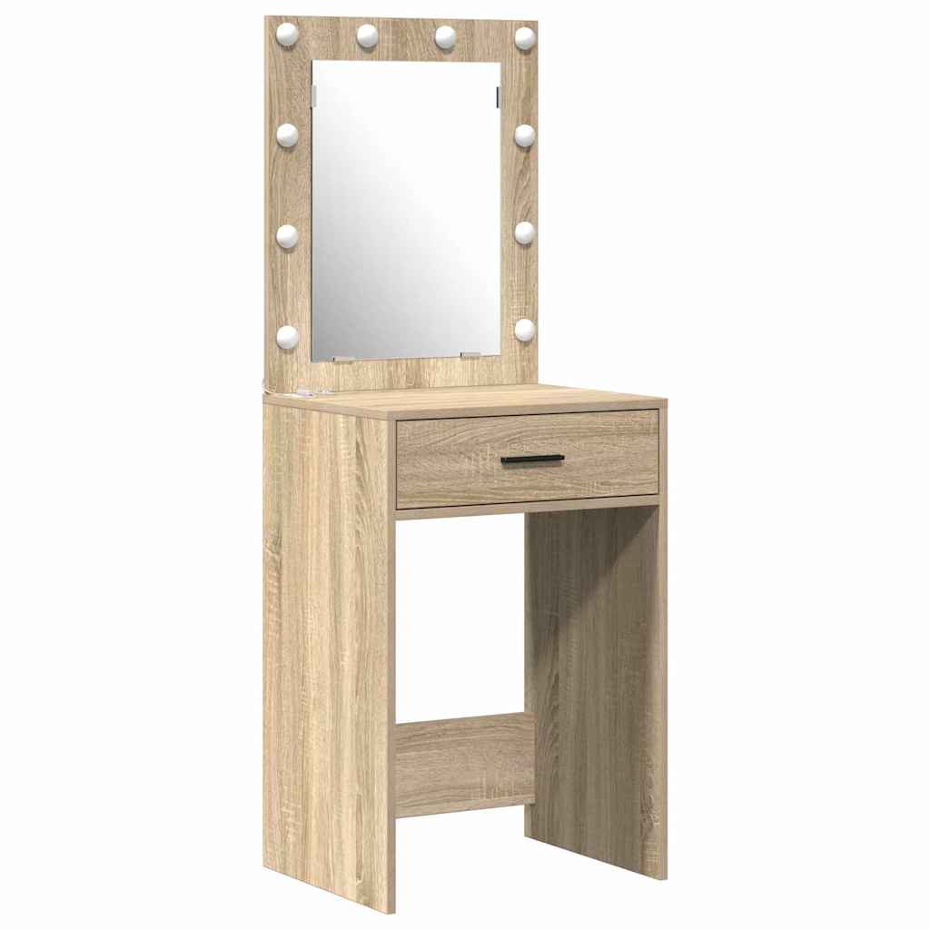 vidaXL Schminktisch mit Speicher Braun 50 x 41 x 135 cm Holzwerkstoff