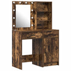 vidaXL Schminktischset mit LED 2 pcs Geräucherte Eiche Holzwerkstoff