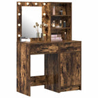vidaXL Schminktischset mit LED 2 pcs Geräucherte Eiche Holzwerkstoff