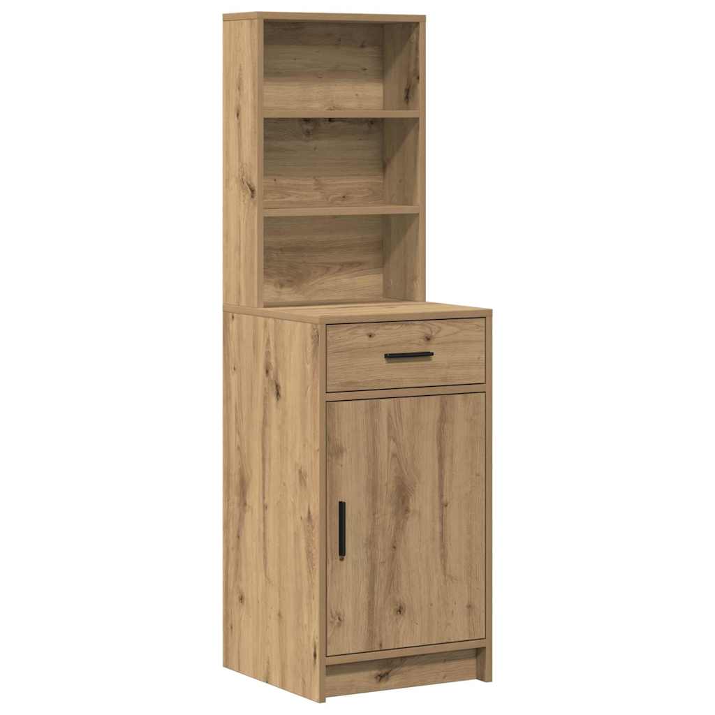 vidaXL Schminktischset mit LED 2 pcs Artisan-Eiche Holzwerkstoff