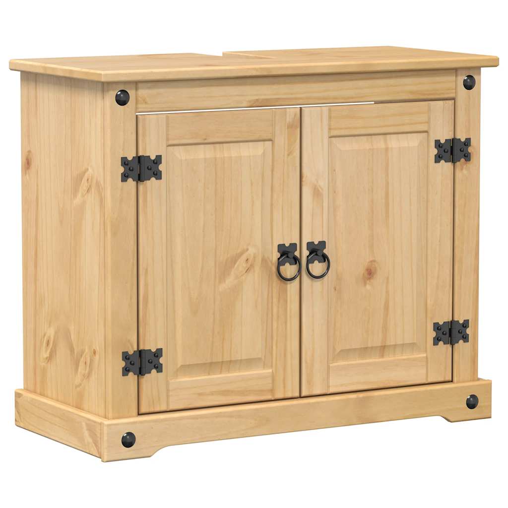 vidaXL 2-teiliges Badmöbel-Set "Corona" Massivholz Kiefer