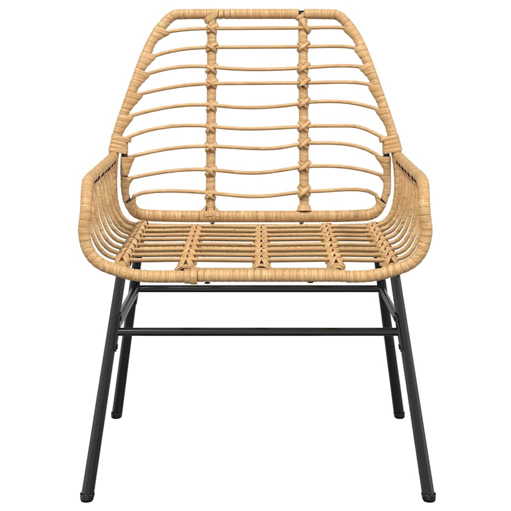 vidaXL 3-teiliges Garten-Esszimmer-Set Braunes Polyrattanglas