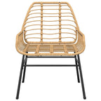 vidaXL 3-teiliges Garten-Esszimmer-Set Braunes Polyrattanglas